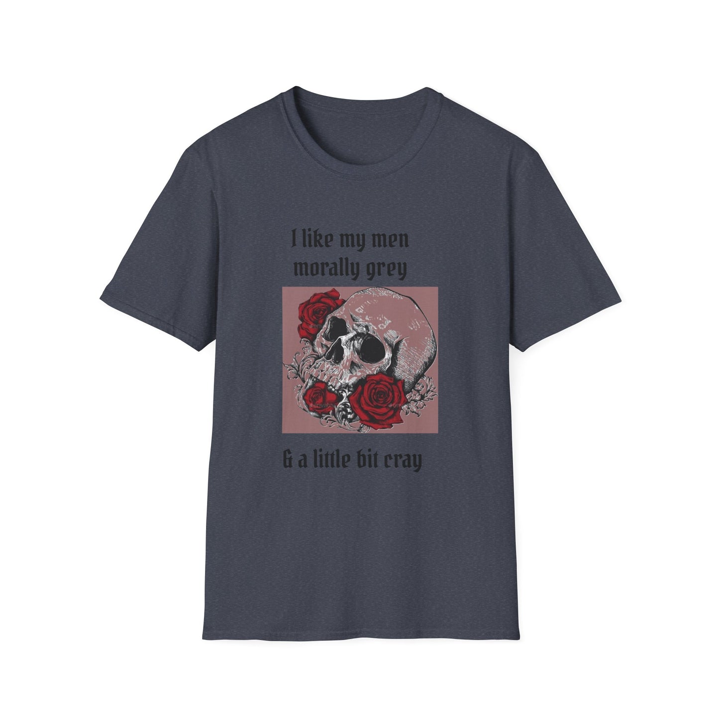 Morally Grey Skull T-Shirt, Dark Humor Tee, Unisex Graphic Shirt, Trendy Casual Wear, Perfect for Gifts or Fun Days Out