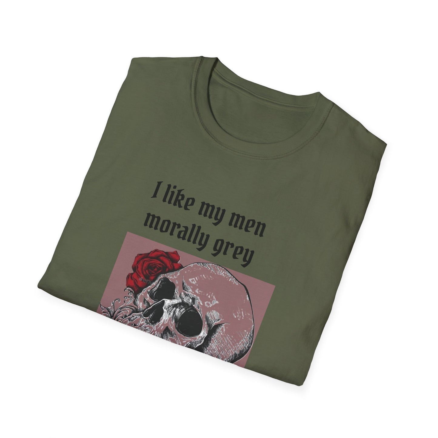 Morally Grey Skull T-Shirt, Dark Humor Tee, Unisex Graphic Shirt, Trendy Casual Wear, Perfect for Gifts or Fun Days Out