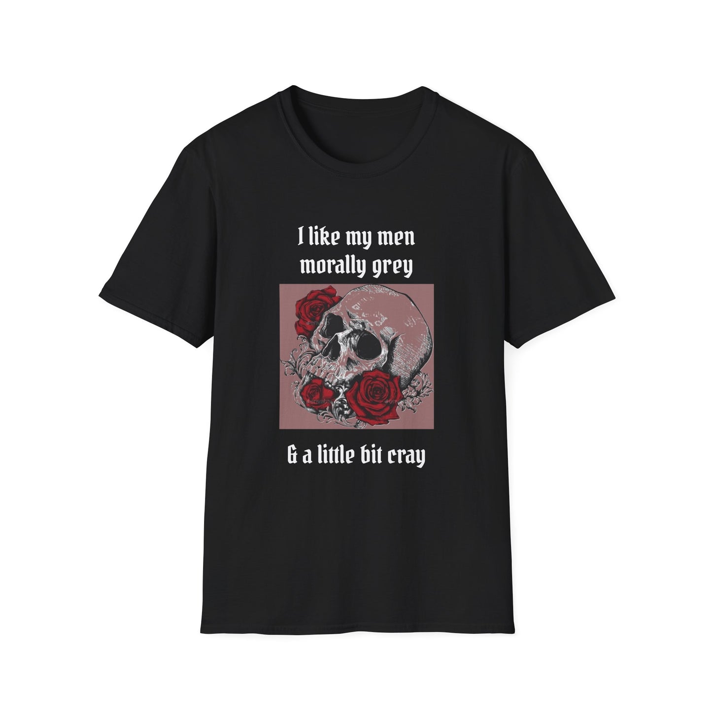 Morally Grey Skull T-Shirt, Dark Humor Tee, Unisex Graphic Shirt, Trendy Casual Wear, Perfect for Gifts or Fun Days Out