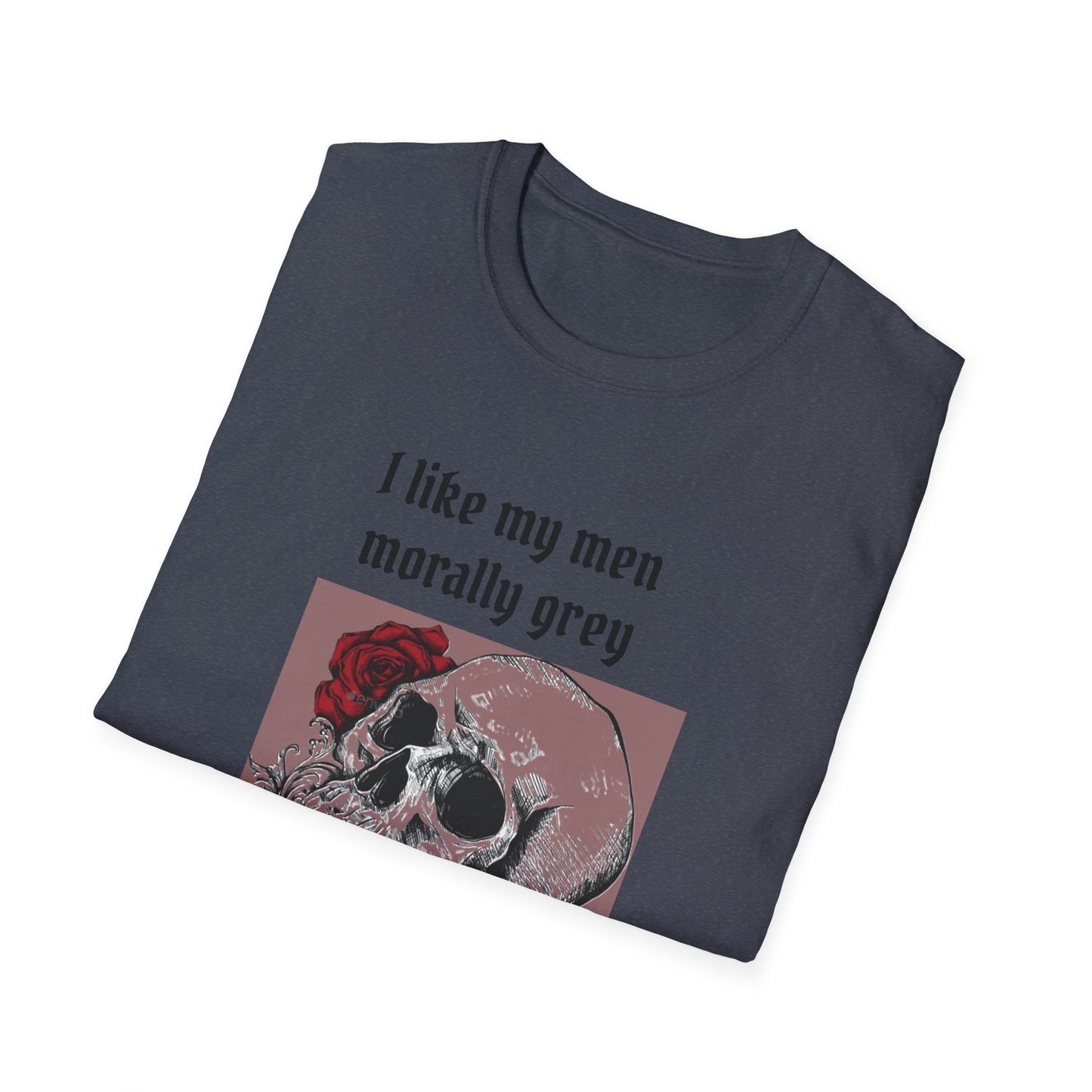 Morally Grey Skull T-Shirt, Dark Humor Tee, Unisex Graphic Shirt, Trendy Casual Wear, Perfect for Gifts or Fun Days Out