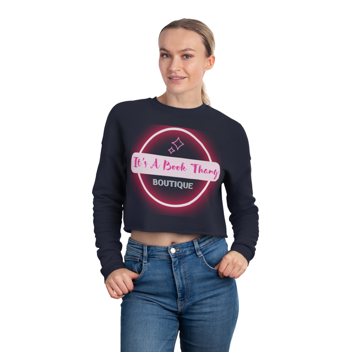 Its A Book Thang Women's Cropped Sweatshirt