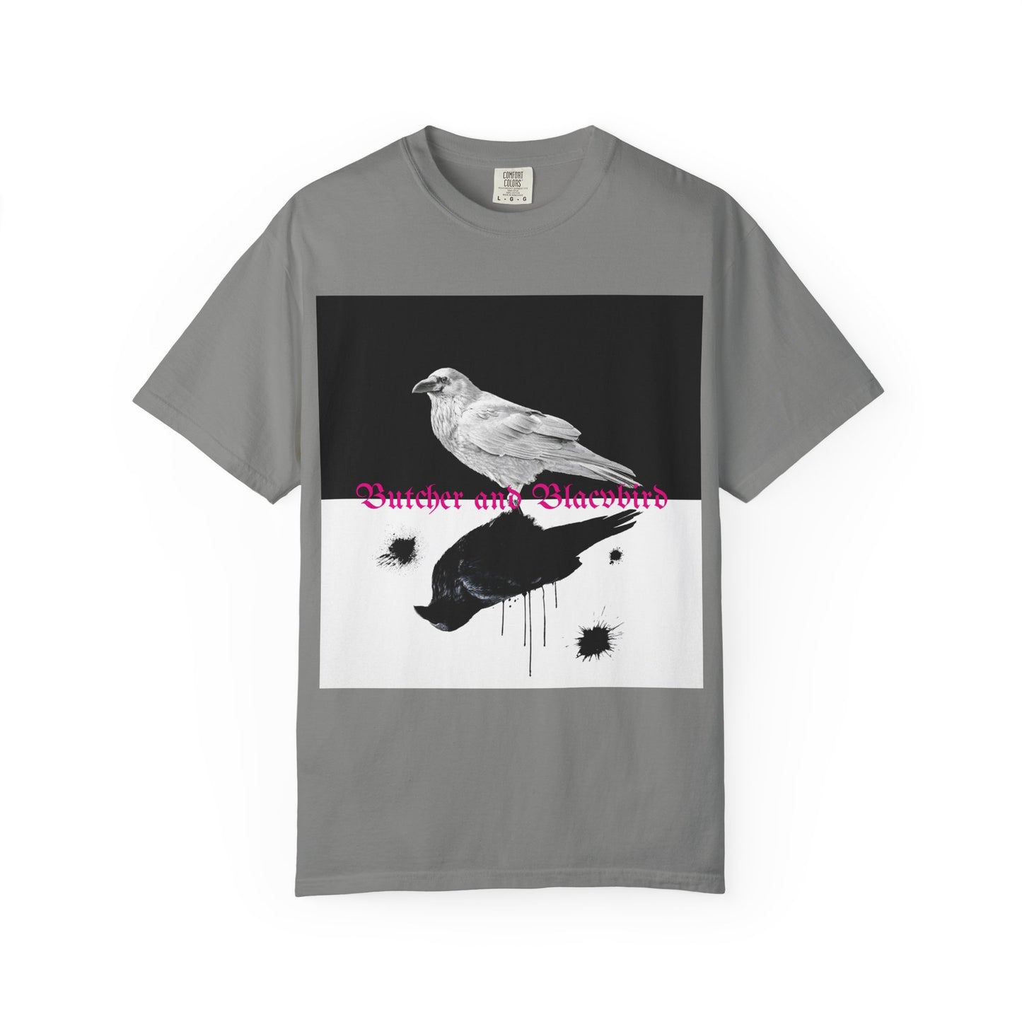 Stylish Unisex Garment-Dyed T-Shirt with Artistic Bird Print, Casual Wear, Graphic Tee, Gift for Bird Lovers, Streetwear