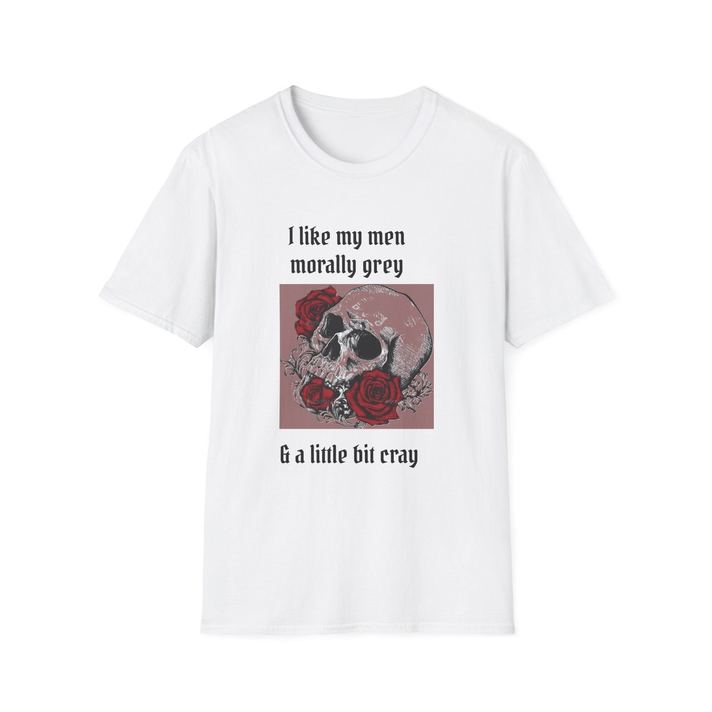 Morally Grey Skull T-Shirt, Dark Humor Tee, Unisex Graphic Shirt, Trendy Casual Wear, Perfect for Gifts or Fun Days Out