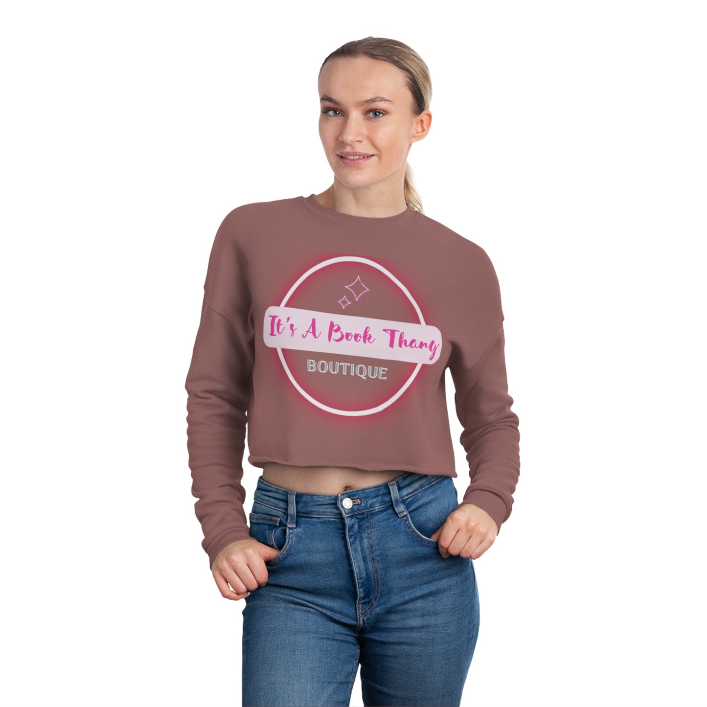 Its A Book Thang Women's Cropped Sweatshirt