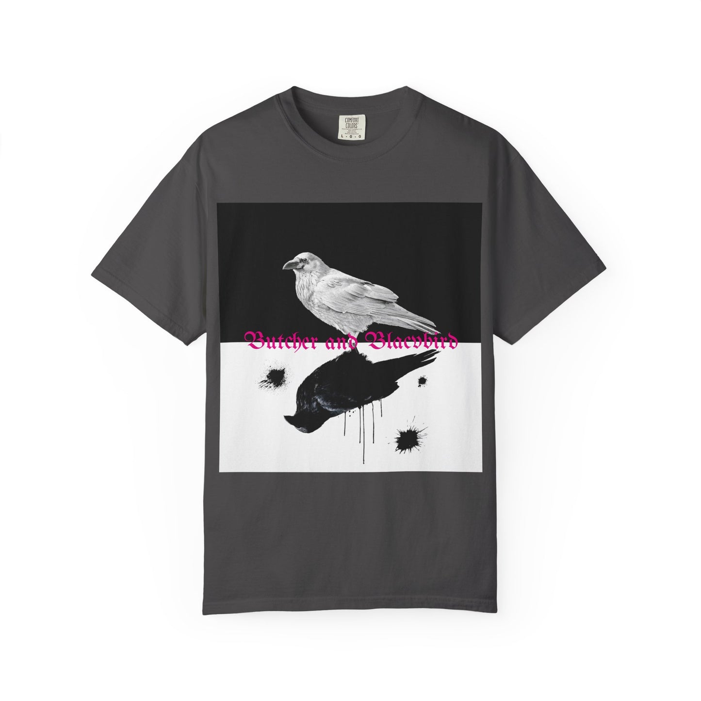 Stylish Unisex Garment-Dyed T-Shirt with Artistic Bird Print, Casual Wear, Graphic Tee, Gift for Bird Lovers, Streetwear