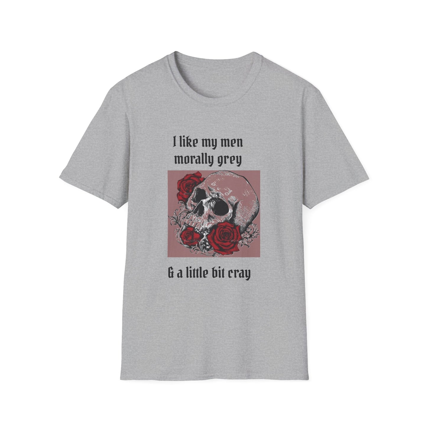 Morally Grey Skull T-Shirt, Dark Humor Tee, Unisex Graphic Shirt, Trendy Casual Wear, Perfect for Gifts or Fun Days Out