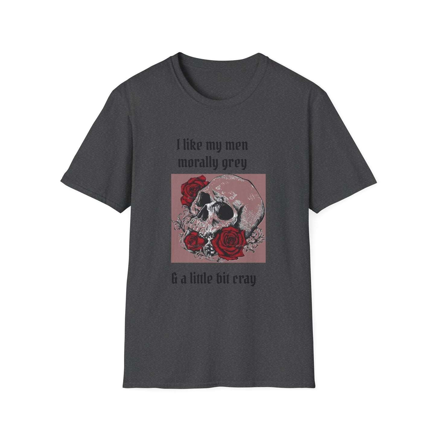 Morally Grey Skull T-Shirt, Dark Humor Tee, Unisex Graphic Shirt, Trendy Casual Wear, Perfect for Gifts or Fun Days Out