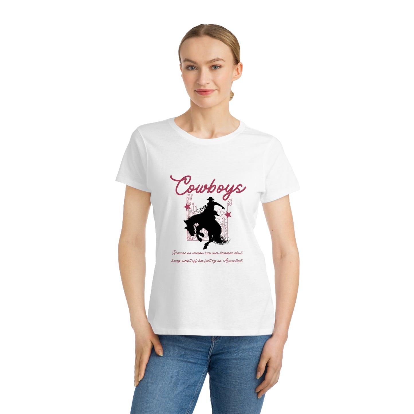 Cowboys Organic Women's Classic T-Shirt - Western Style Tee, Cowgirl Apparel, Gift for Horse Lovers, Rodeo Outfit, Summer Fashion