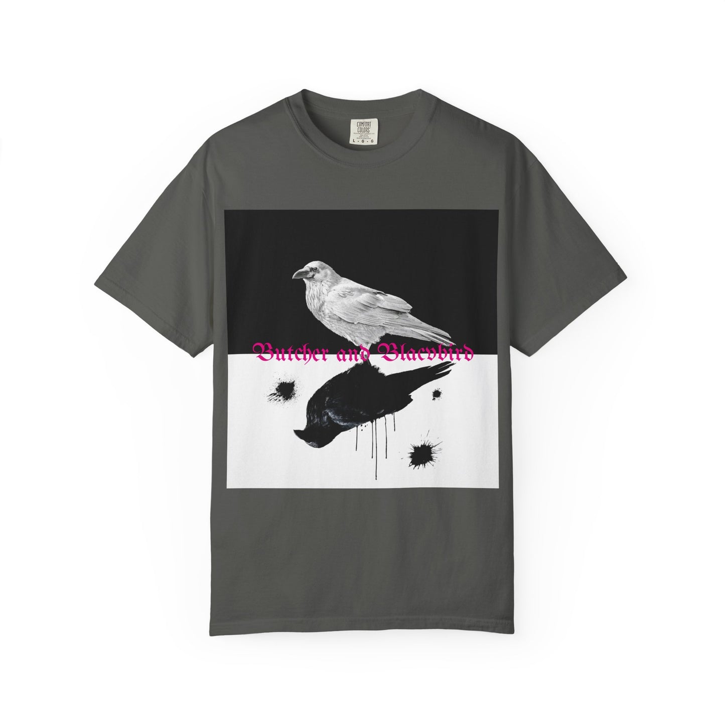 Stylish Unisex Garment-Dyed T-Shirt with Artistic Bird Print, Casual Wear, Graphic Tee, Gift for Bird Lovers, Streetwear
