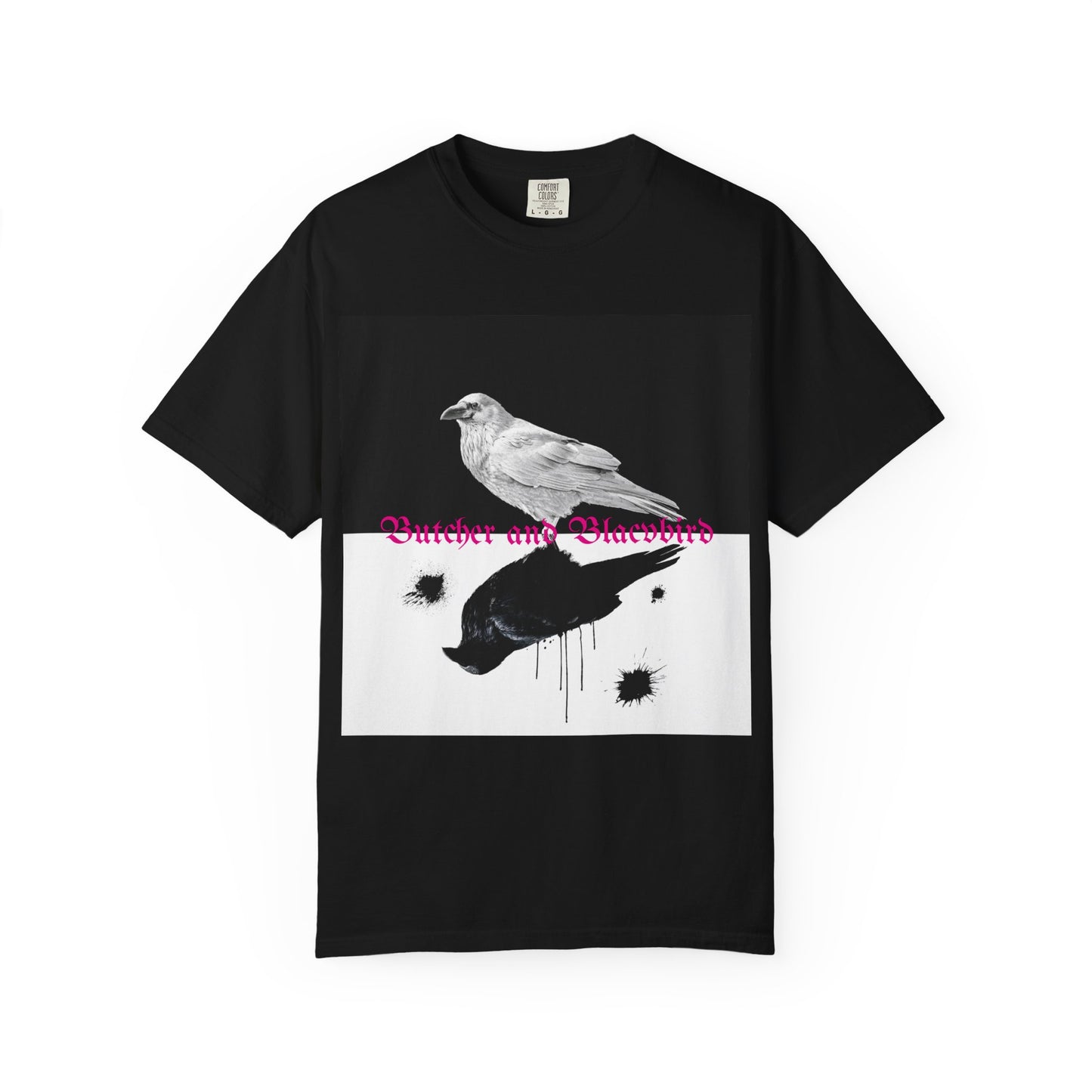 Stylish Unisex Garment-Dyed T-Shirt with Artistic Bird Print, Casual Wear, Graphic Tee, Gift for Bird Lovers, Streetwear